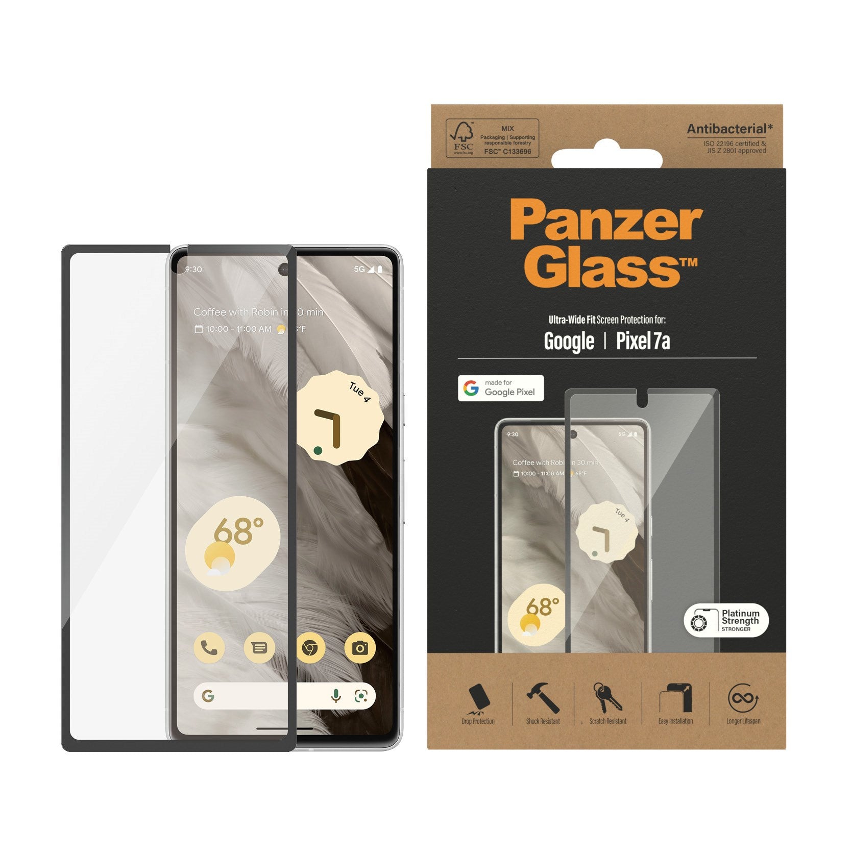 PanzerGlass® Displayschutz Google Pixel 7a | Ultra Wide Fit
